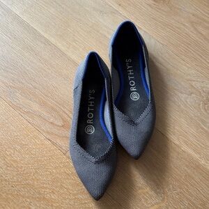 Rothy's The Point flats in pebble grey